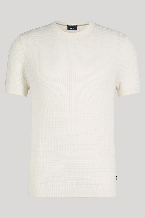 ΜΠΛΟΥΖΑ T-SHIRT JOOP! - 107 ΣΠΑΣΤΟ ΛΕΥΚΟ